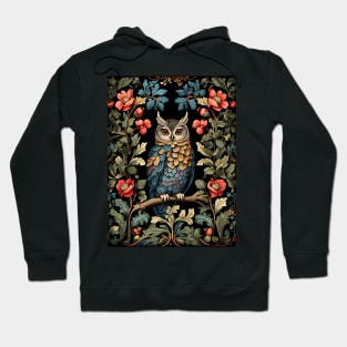 Owl in Forest | William Morris Inspired Art | Nature Artwork Hoodie